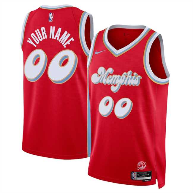 Men's Memphis Grizzlies Active Player Custom Red 2024-25 City Edition Stitched Basketball Jersey,We sell and wholesale Men's Memphis Grizzlies Active Player Custom Red 2024-25 City Edition Stitched Basketball Jersey on line form chian!
